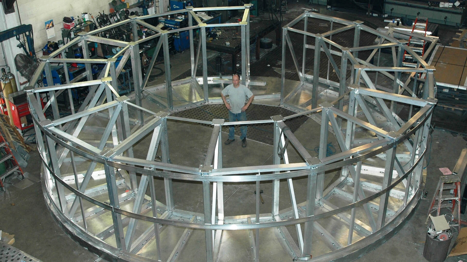 large aluminum architectural fabrication